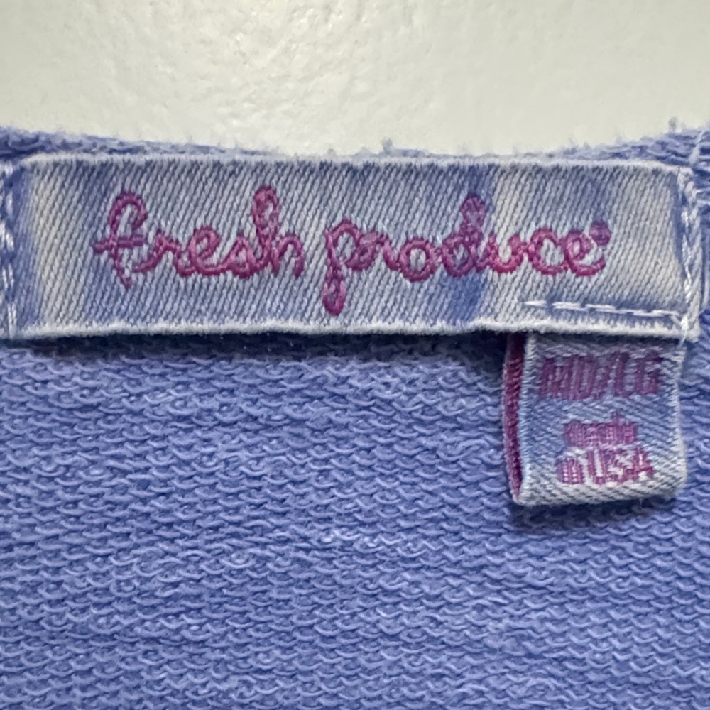 Fresh Produce Light Blue Long Sleeve Top Oversized Large - Picture 2 of 4